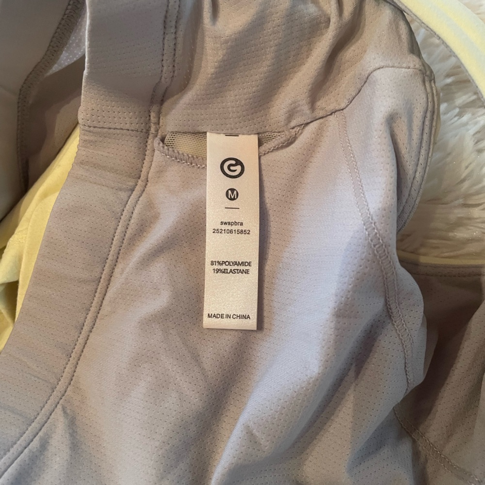 Light Yellow Racerback Crop Top - Picture 3 of 3